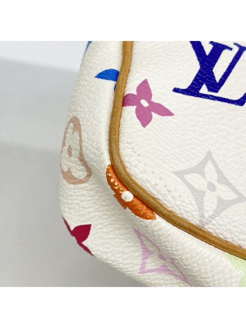 Louis Vuitton Pouch Monogram Multicolor Pochette Blanc - Picture 6 of 10